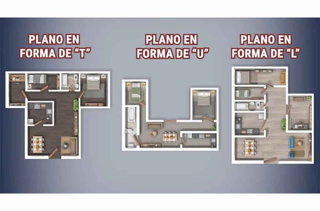 diferentes formas planos casa